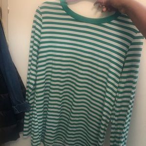 Striped Green & White shirt